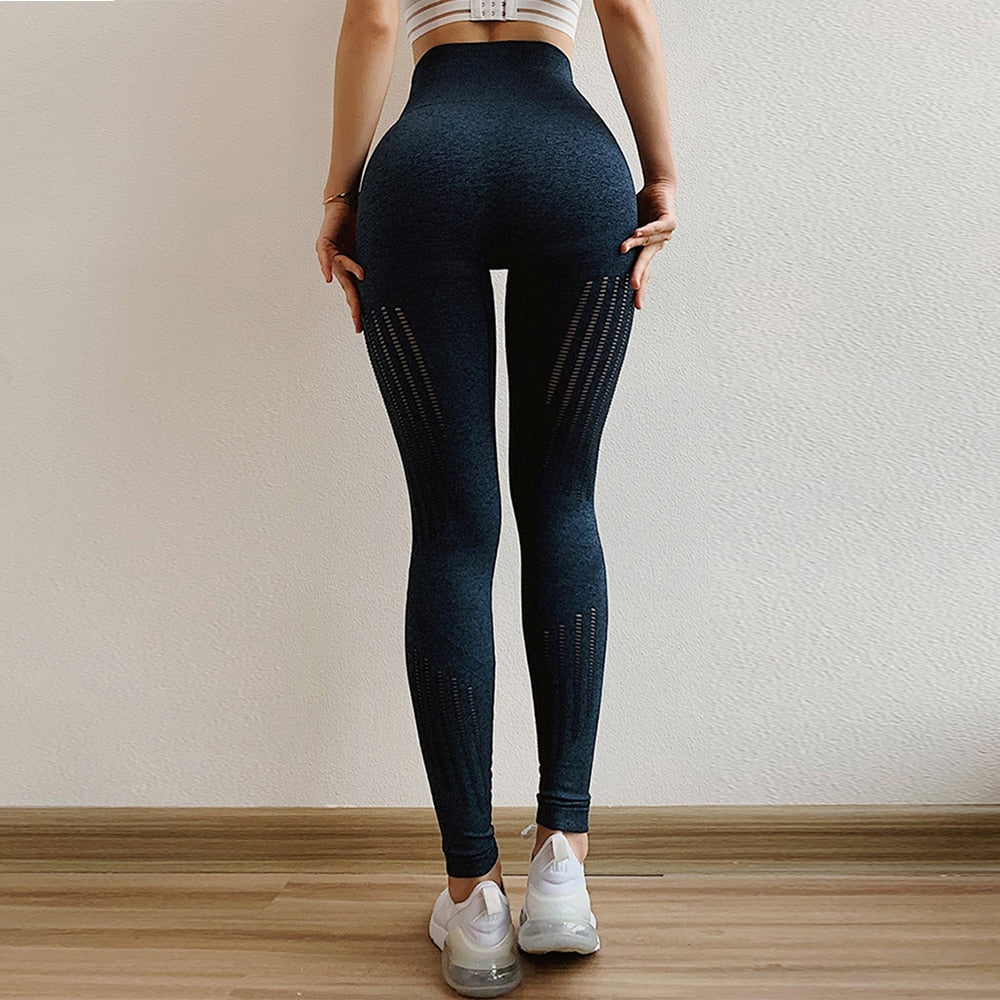 Women Seamless Leggings And Crop Tops.