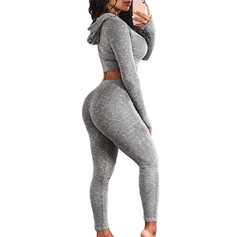 High Waist Fitted Tracksuit That Is Great For Sports