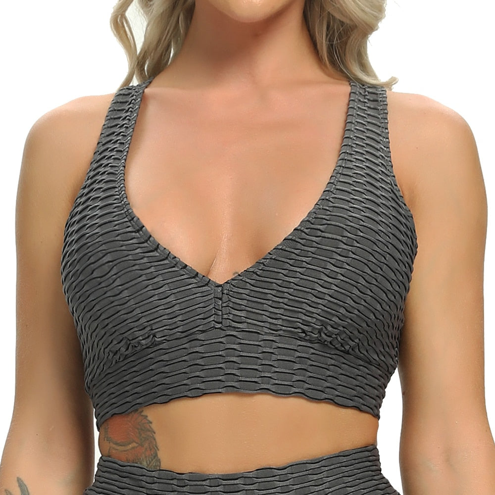 Crop Top With Criss Cross Straps.