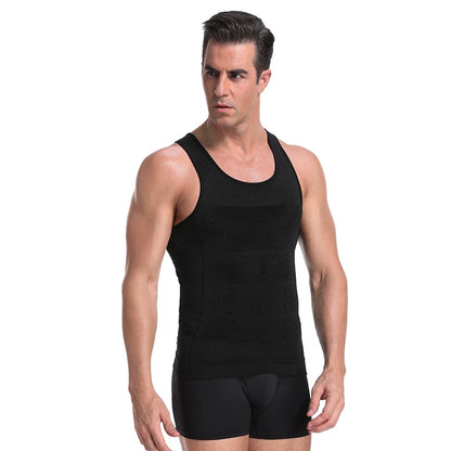 Men Slimming Body, Waist Trainer Vest With Tummy And Posture Control.