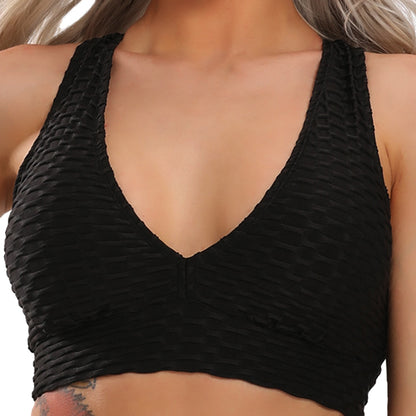 Crop Top With Criss Cross Straps.