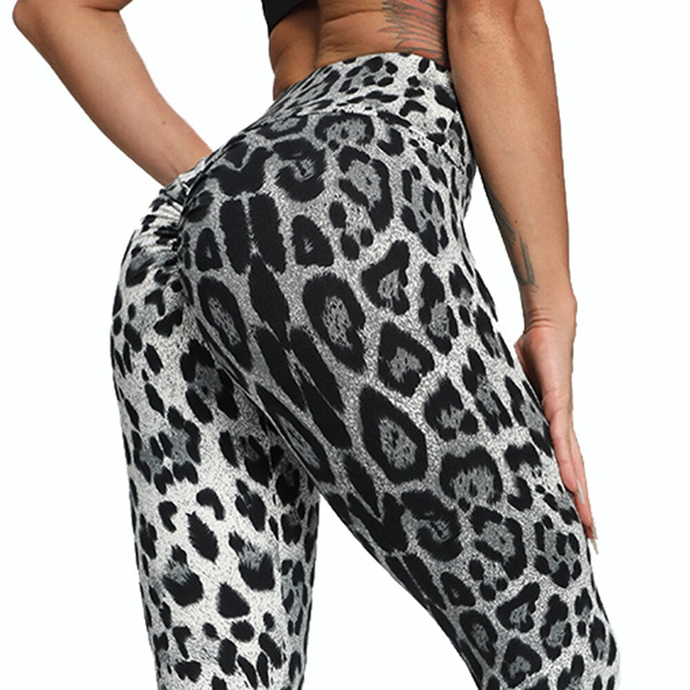 High Waist Leopard And Snake Print Shorts And Leggings.