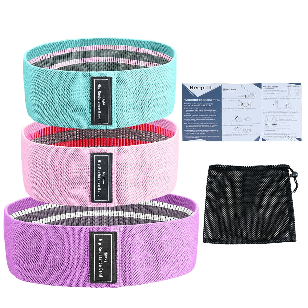 3 Pcs Set Resistance Bands.