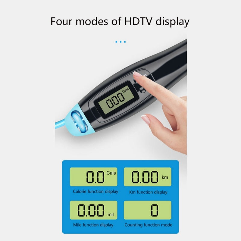 Digital Wireless And Corded Jump Ropes Comes With A Built In Timer And Calorie Counter.