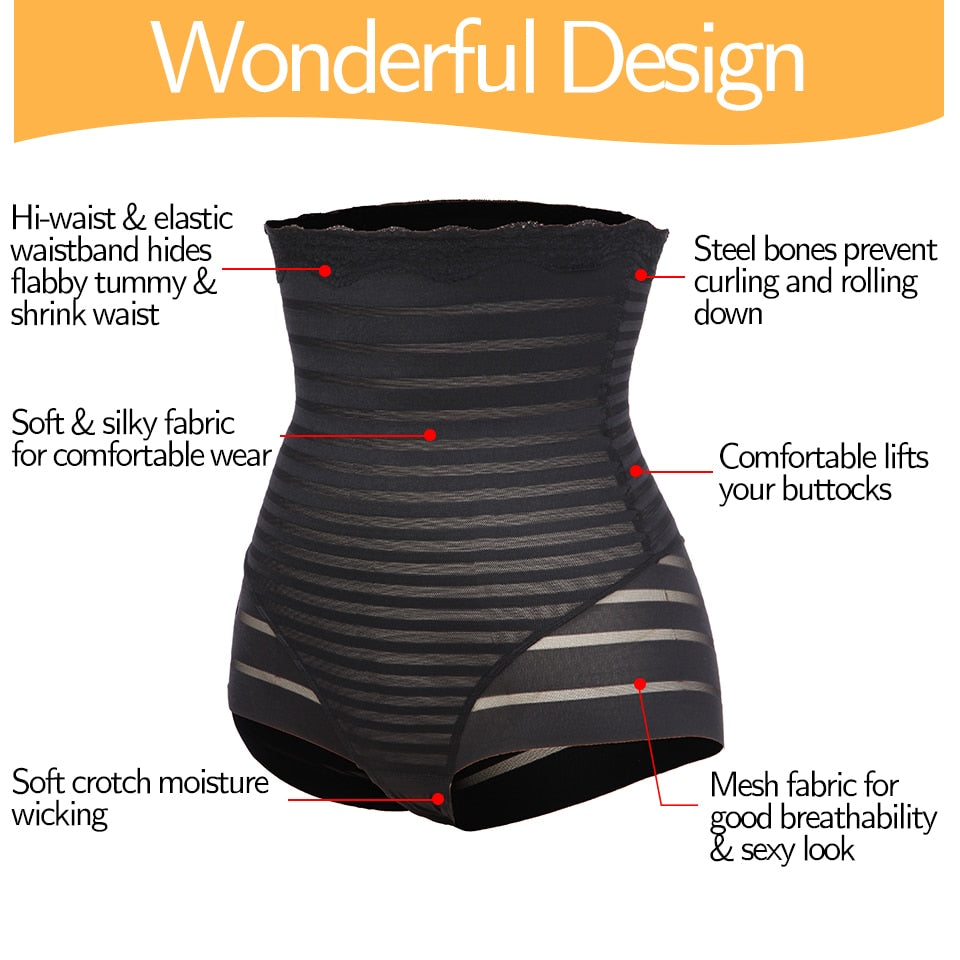 High Waist Body Shaper, Butt Lifter, Waist Trainer, Tummy Control Panties.