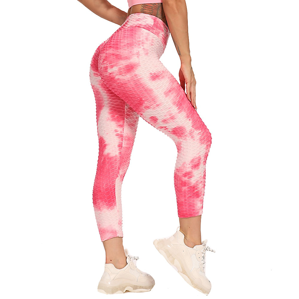 Abstract Print Scrunch Butt Tights And Shorts For Yoga, Gym Workout Sportswear.