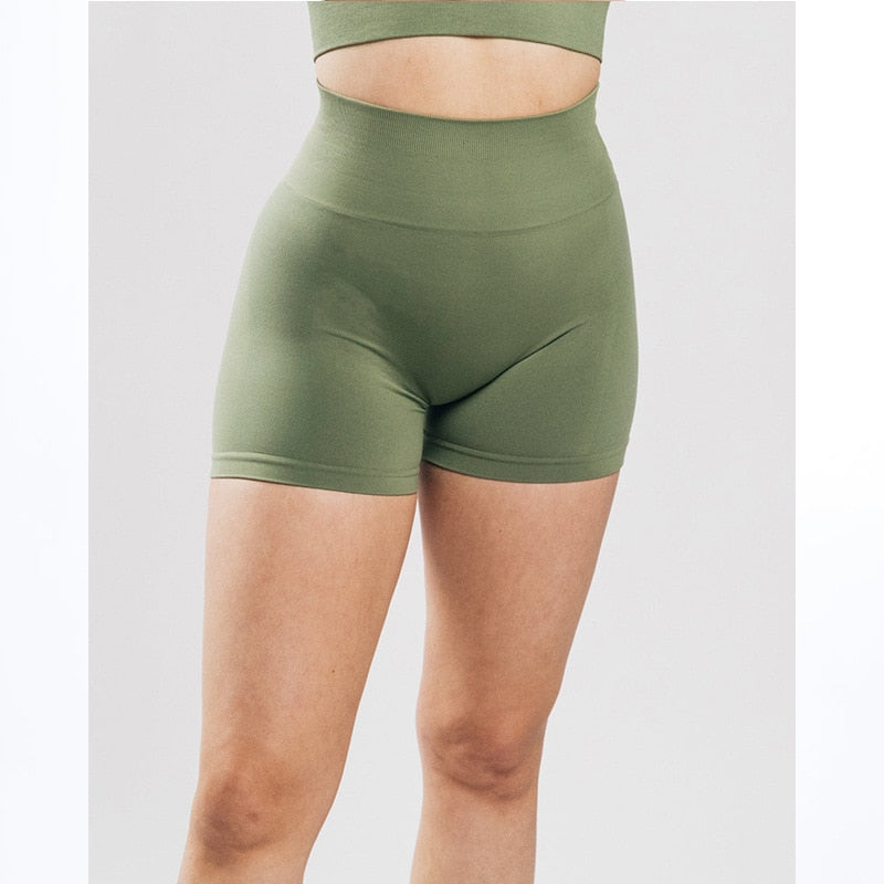 Amplify High Waisted Women Seamless Butt Lifting Leggings And Shorts.