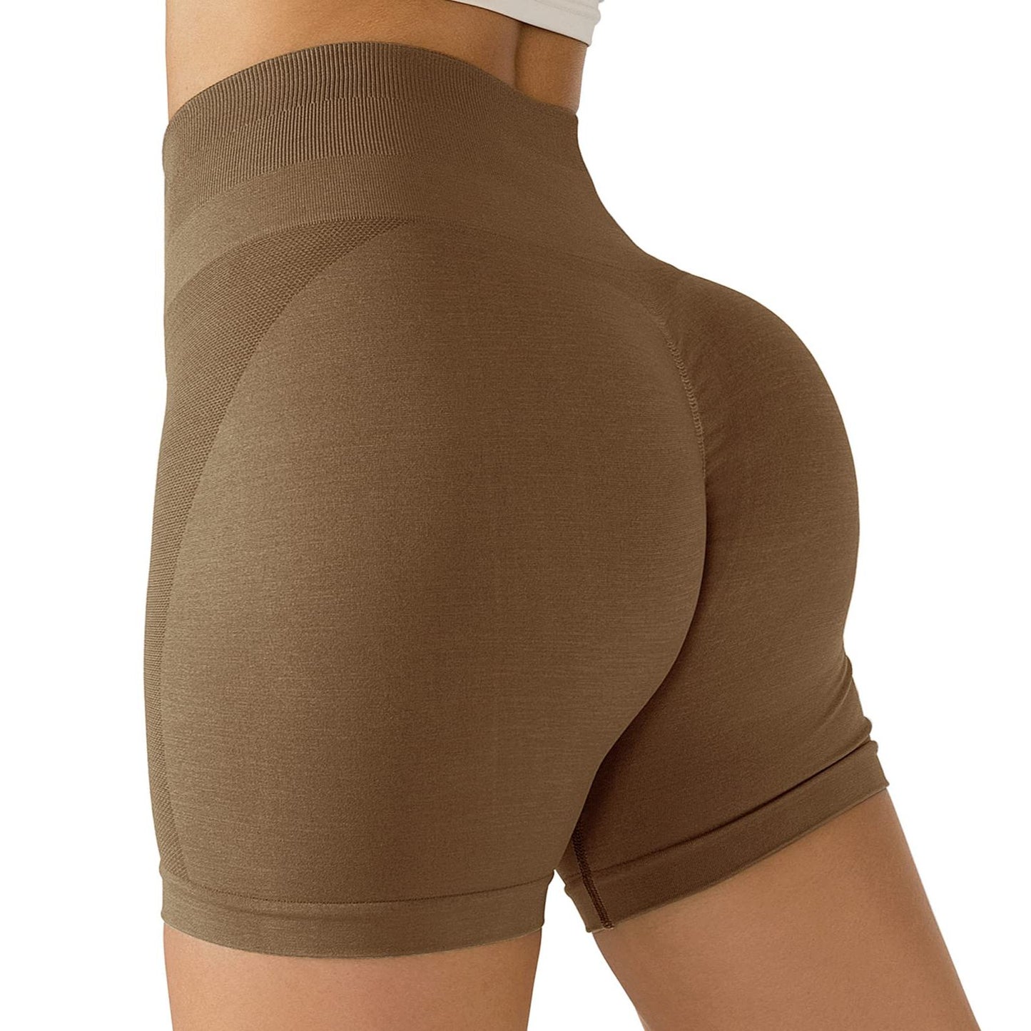 Women Amplify High Waisted, Scrunch Booty, Seamless Shorts.