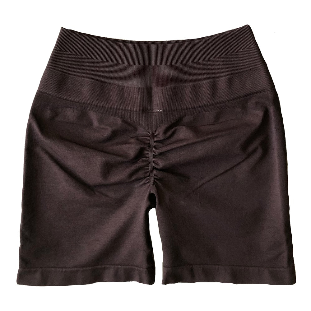 Women Amplify Seamless, High Waisted, Scrunch Booty Workout Shorts And Crop Tops.